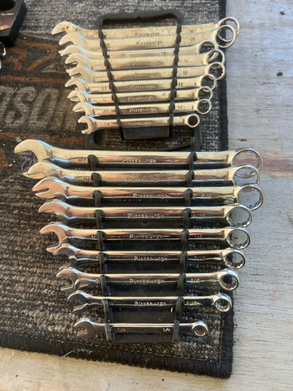 9 Piece Metric & 9 Piece SAE Combination Wrench Sets